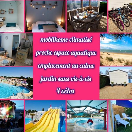 Mobilhome 2Ch Climatise-Terrasse Fermee-4 Velos-Camping 4 Etoiles Les Charmettes レ・マトゥ エクステリア 写真