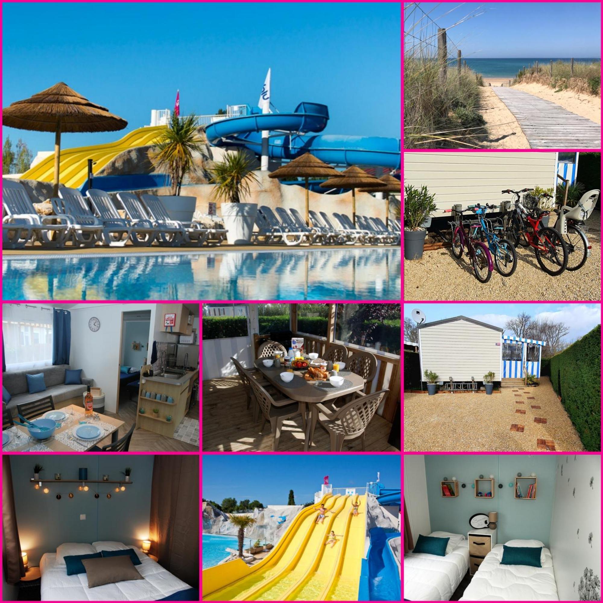 Mobilhome 2Ch Climatise-Terrasse Fermee-4 Velos-Camping 4 Etoiles Les Charmettes レ・マトゥ エクステリア 写真